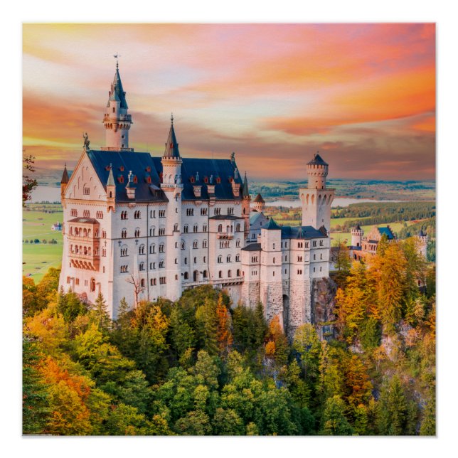 Póster Castelo Neuschwanstein na Baviera (Frente)