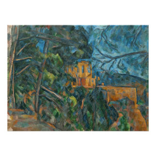 Póster Castelo Noir, 1900-04 de Paul Cezanne   (óleo no