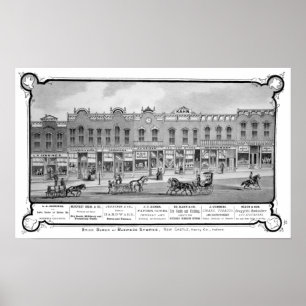 Póster Castelo novo Indiana da fileira do negócio do