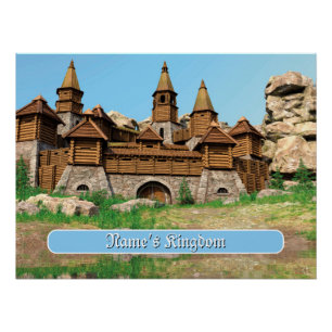 Póster Castelo Personalizado para Crianças