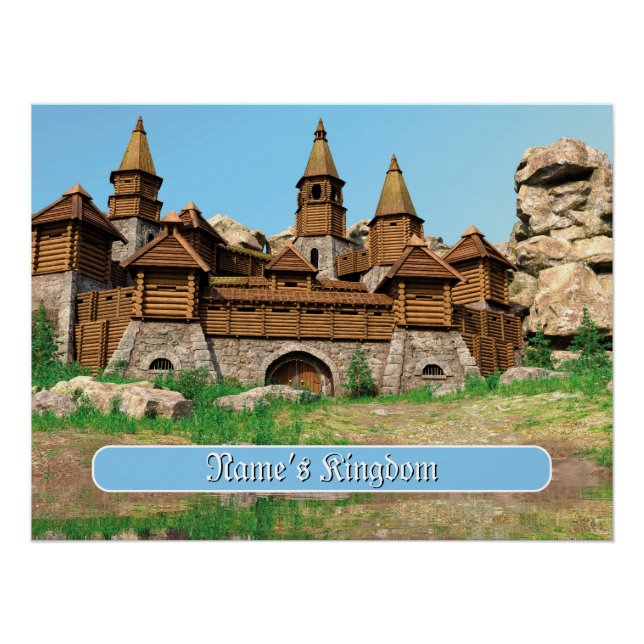 Póster Castelo Personalizado para Crianças (Frente)