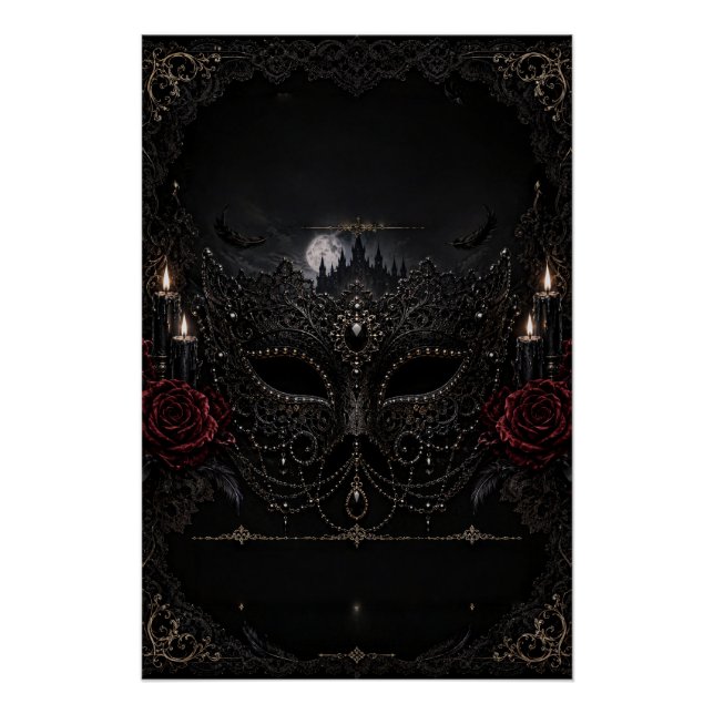Póster Castelo Rosa de Mascarada Gótica (Frente)
