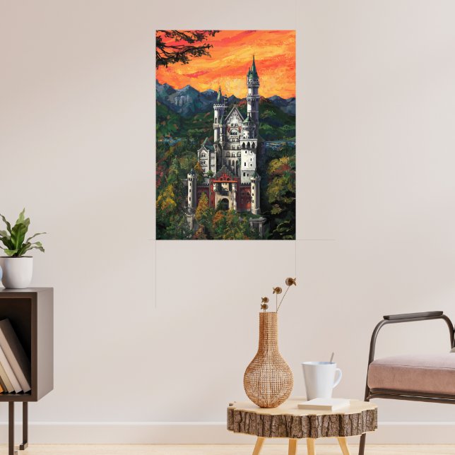 Póster Castelo Schloss Neuschwanstein (Sala de Estar 3)