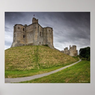 Póster Castelo Warkworth em Northumberland, Inglaterra
