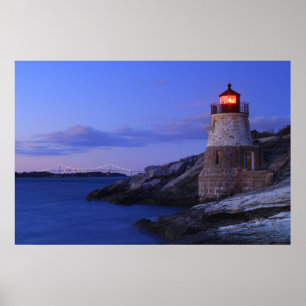 Póster Castle Hill Lighthouse e Newport Bridge