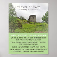 Castle Landscape, publicidade da Agência de Viagem
