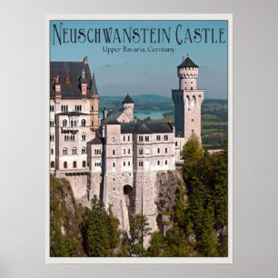 Póster Castle Neuschwanstein de Marienbrücke - Inglês