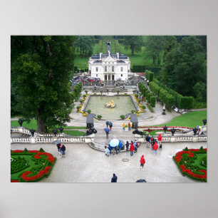 Poster Castle Park Linderhof na Baviera, Alemanha