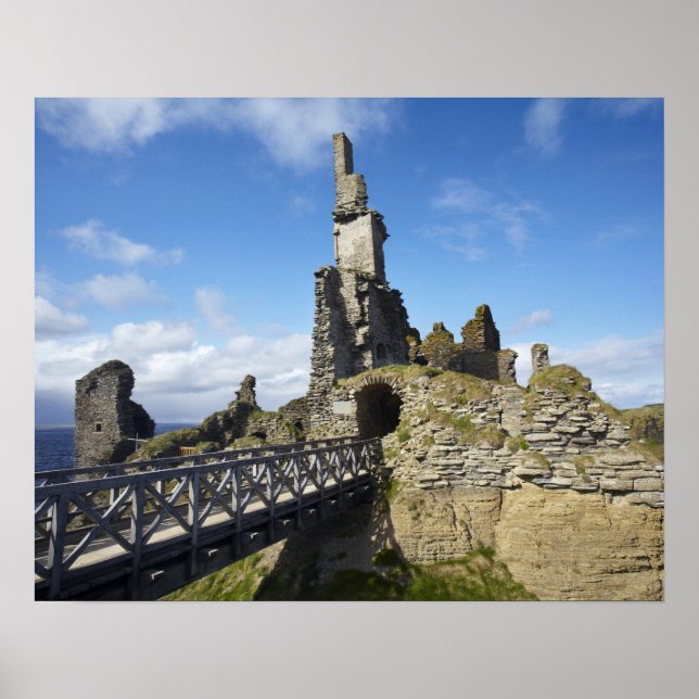 Poster Castle Sinclair Girnigoe, Wick, Caithness, (Frente)