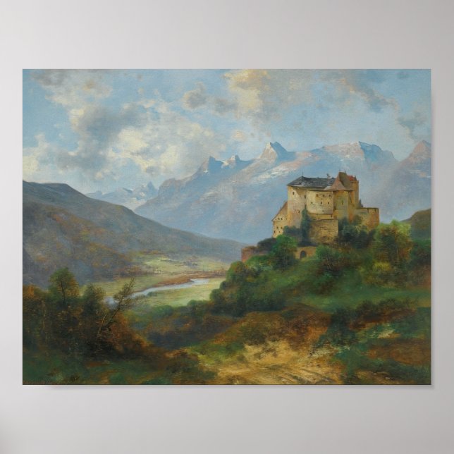 Poster Castle Vaduz Adolf Obermüllner (Frente)