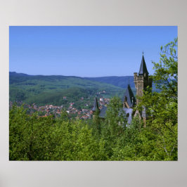 Póster Castle, Wernigerode, Saxónia Anhalt, Alemanha