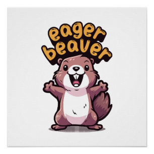 Póster Castor Diligente