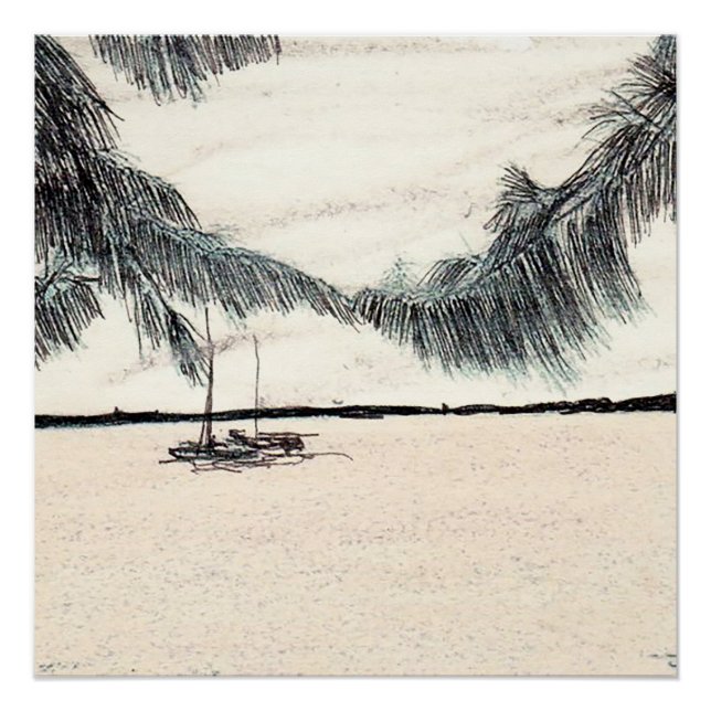 Póster Casuarina Trees, Long Island Bahamas (Frente)
