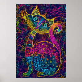 Poster Cat 7 - Sorte n.o 7