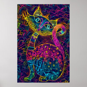 Poster Cat 7 - Sorte n.o 7