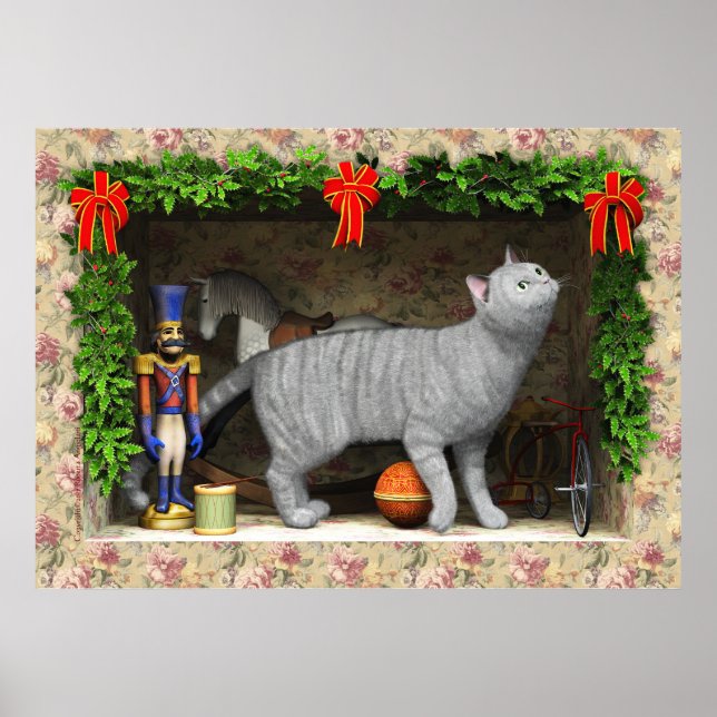 Poster Cat and Christmas stuff (Frente)