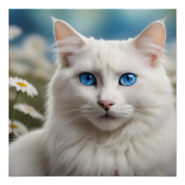 Póster Cat Art 20" x 20", papel Poster (Semibrilho)