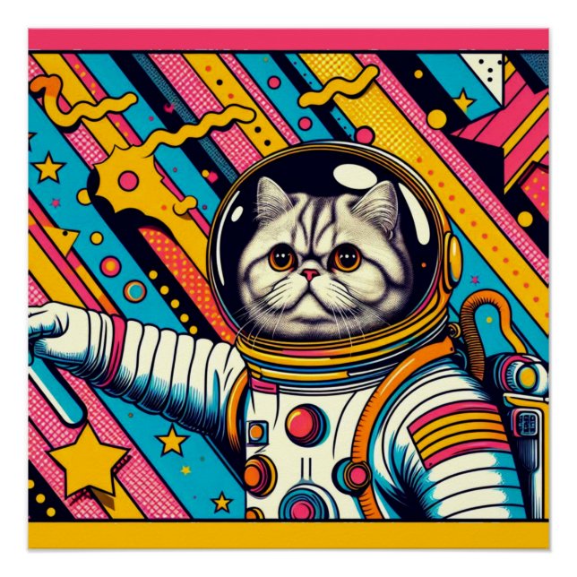 PÓSTER CAT-ASTRONAUT PERSA 3 (Frente)