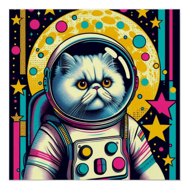 PÓSTER CAT-ASTRONAUT PERSA 5 (Frente)