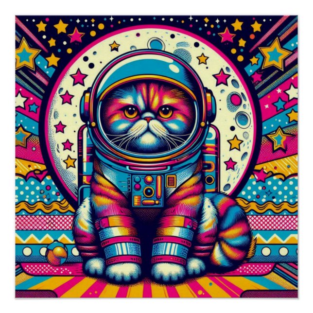 PÓSTER CAT-ASTRONAUT PERSA 6 (Frente)