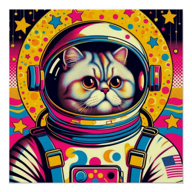 PÓSTER CAT-ASTRONAUT PERSA 7 (Frente)