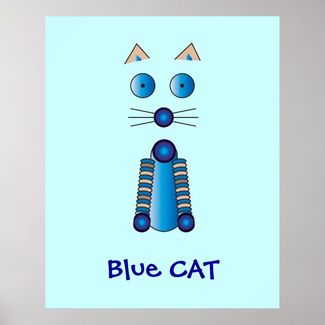 Poster CAT azul (Frente)