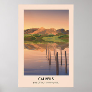 Poster Cat Bells Distrito dos Lagos Cartaz de Viagem