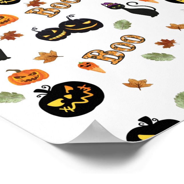 Poster Cat Boo Halloween (Borda)