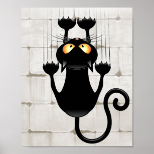 Poster Cat Caindo no personagem de desenho animado da div