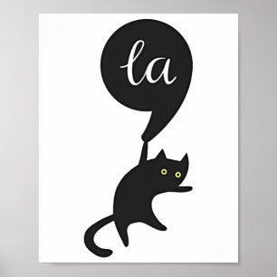 Poster Cat Comma La Kamala Harris Para O Presidente 2024;