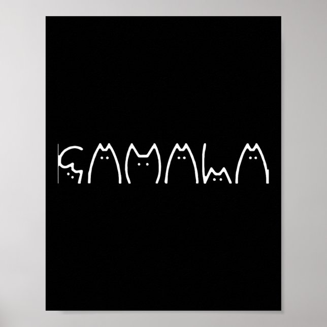 Poster Cat Comma La Kamala Harris Para O Presidente 2024; (Frente)