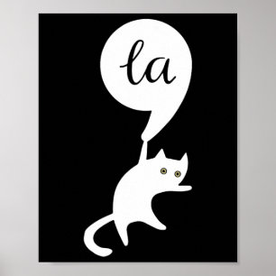 Poster Cat Comma La Kamala Harris Para O Presidente 2024;