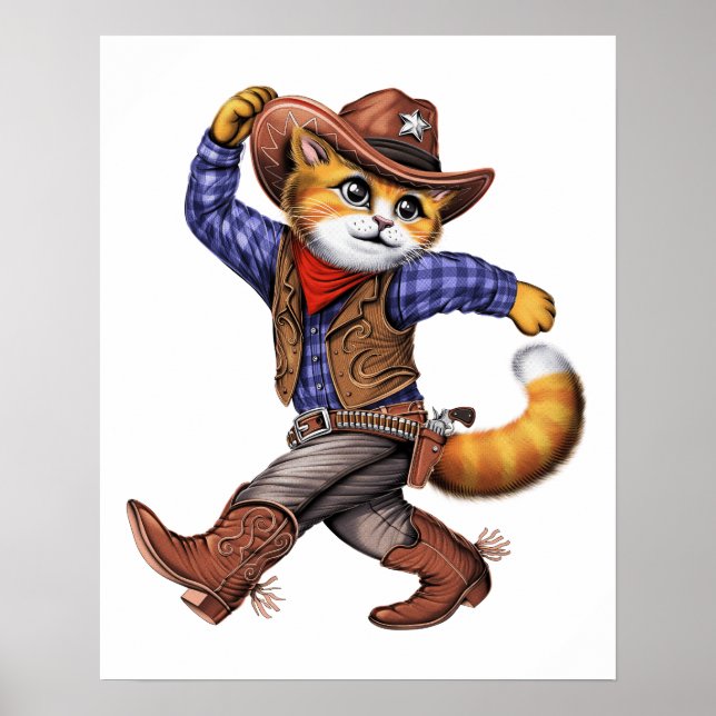 Poster Cat Cowboy (Frente)