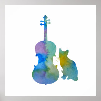 Póster Cat e viola