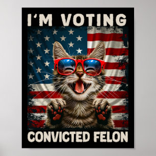Poster Cat, estou votando condenado Felon