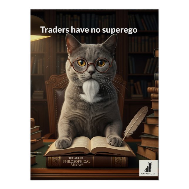 Póster Cat Freud: Comerciantes Não Têm Superego (Frente)