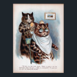 Poster Cat Hair Dye Shop, Louis Wain<br><div class="desc">Louis Wain (5 August 1860 – 4 July 1939) was an English artiste known for his drawings,  which consistently featured anthropomorphized large-eyed cats and kittens. In his later years he may have suffered from schizophrenia (although this claim is disputed),  which,  according to some psychiatrists,  can be seen in his works. Quote:Wikipedia</div>