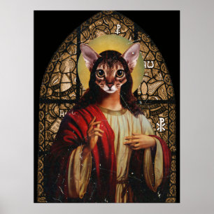 Poster Cat Jesus