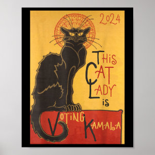 Poster Cat Lady Kamala Le Chat Noir Funny Ballot