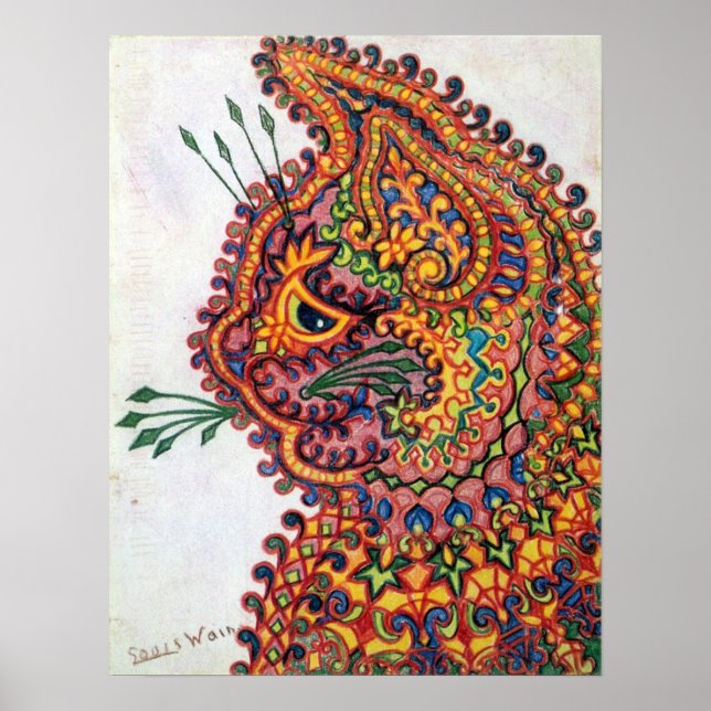 Póster Cat, Louis Wain (Frente)