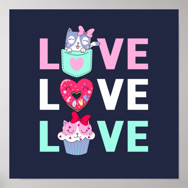 Poster Cat Love (Frente)