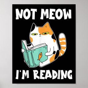 Poster Cat Lover E Amor Lendo Não Significa Que Estou Len