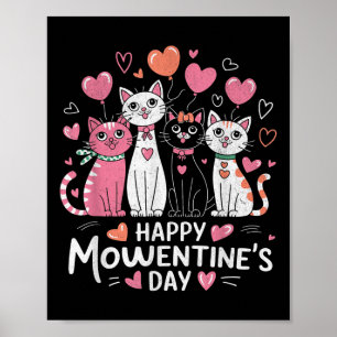 Poster Cat Lover Kitten Feliz Dia dos Namorados Homens Mu