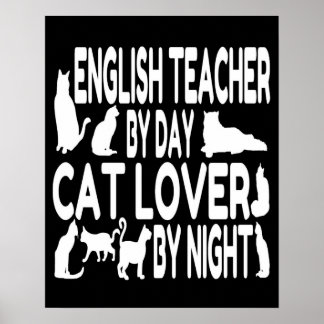 Póster Cat Lover - Professor de Inglês