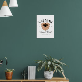 Poster Cat Mãe Social Club - Gatos, Animais, Animais, Ani