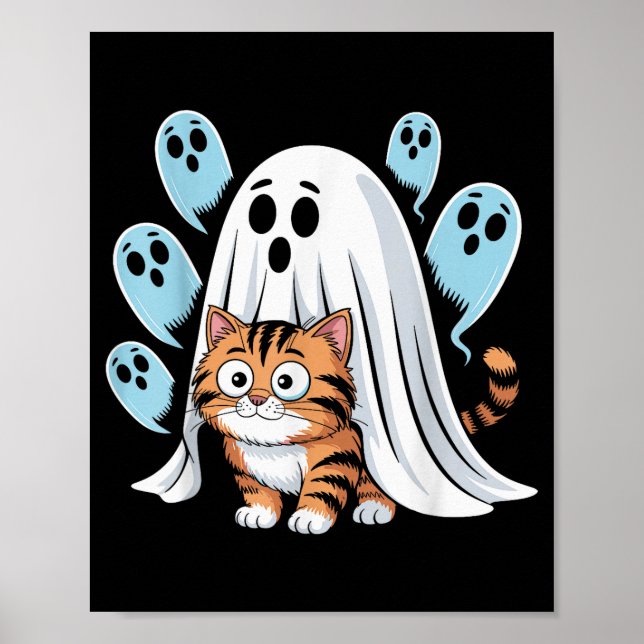 Poster Cat Meme Funny Soky Halloween Kitty  (Frente)