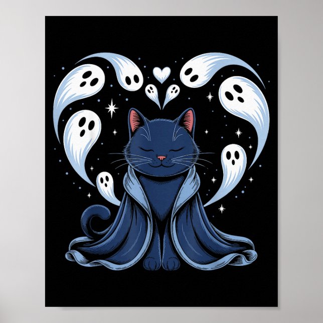 Poster Cat Meme Wizard Soky Fantasy Kitty  (Frente)