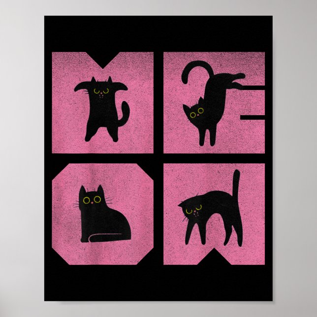 Poster Cat - Meow Art  (Frente)