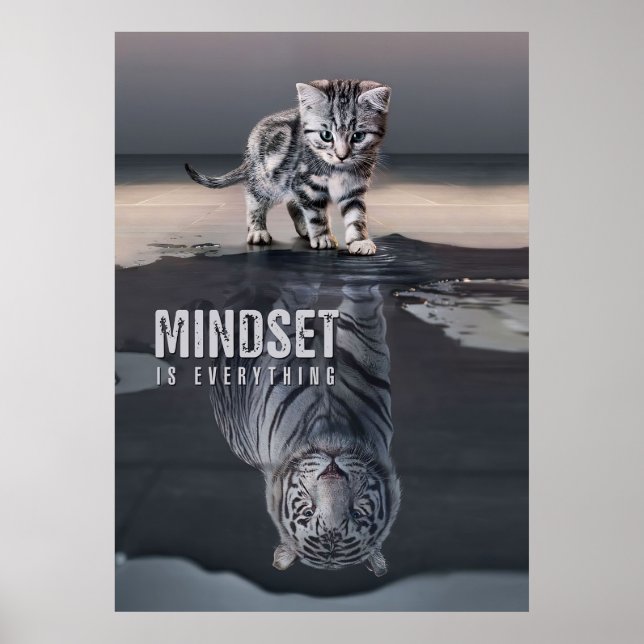 Poster Cat Mindset É Tudo (Frente)