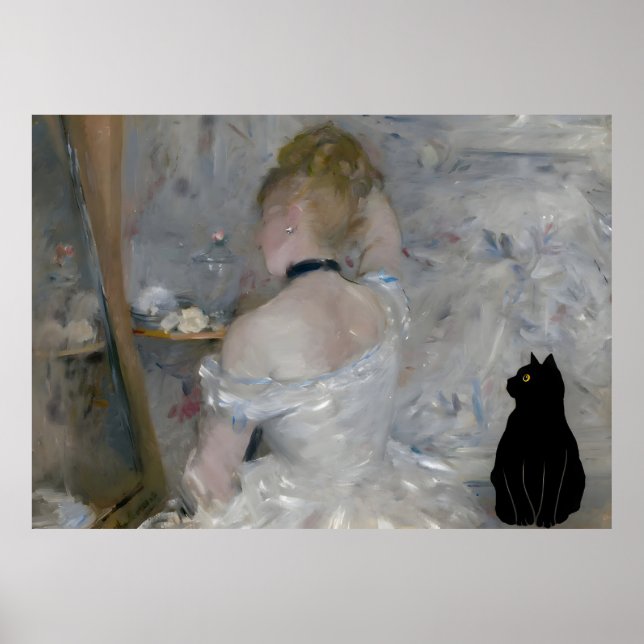 Poster Cat Morisot Mulher em sua Pop de Toilette (Frente)